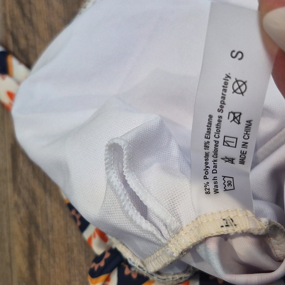 FARM Rio Vibes Floral One Piece Swimsuit Tie Straps, Elongated Small - Picture 9 of 9